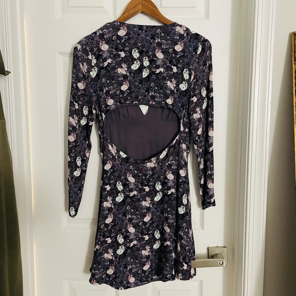 Sunday Best Blue Fit and Flare Long Sleeve Dress - Picture 2 of 2